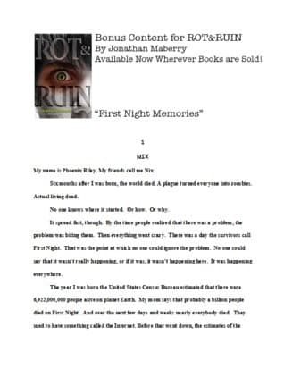 First Night Memories