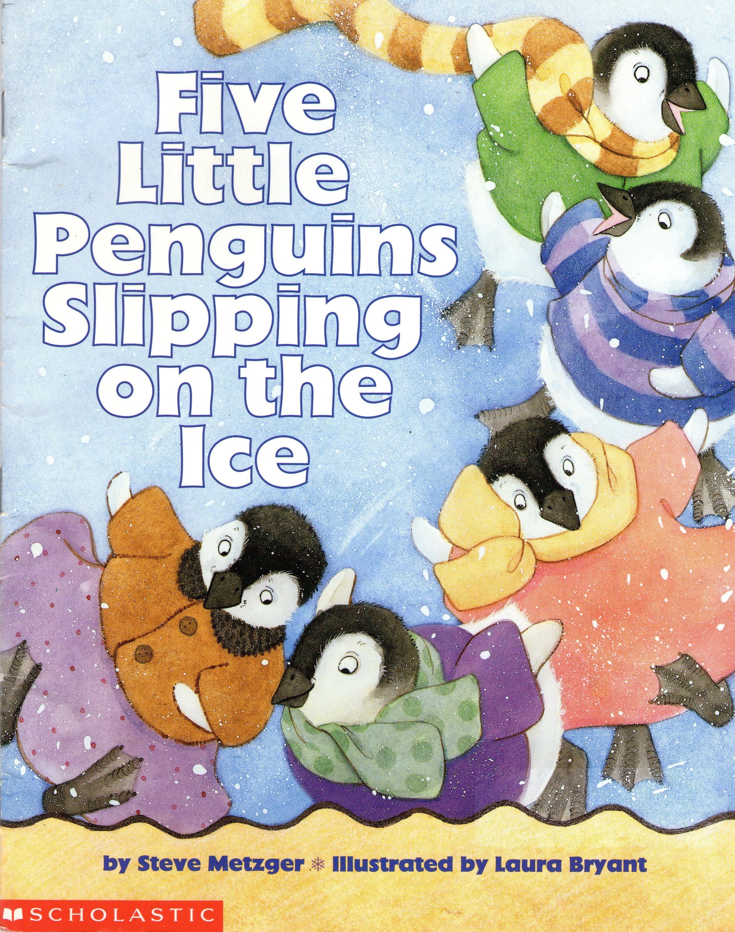 Five Little Penguins Slipping on the Ice