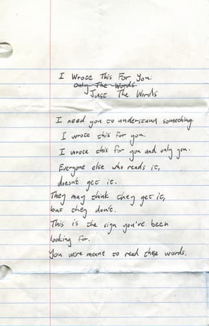 I Wrote This For You: Just the Words