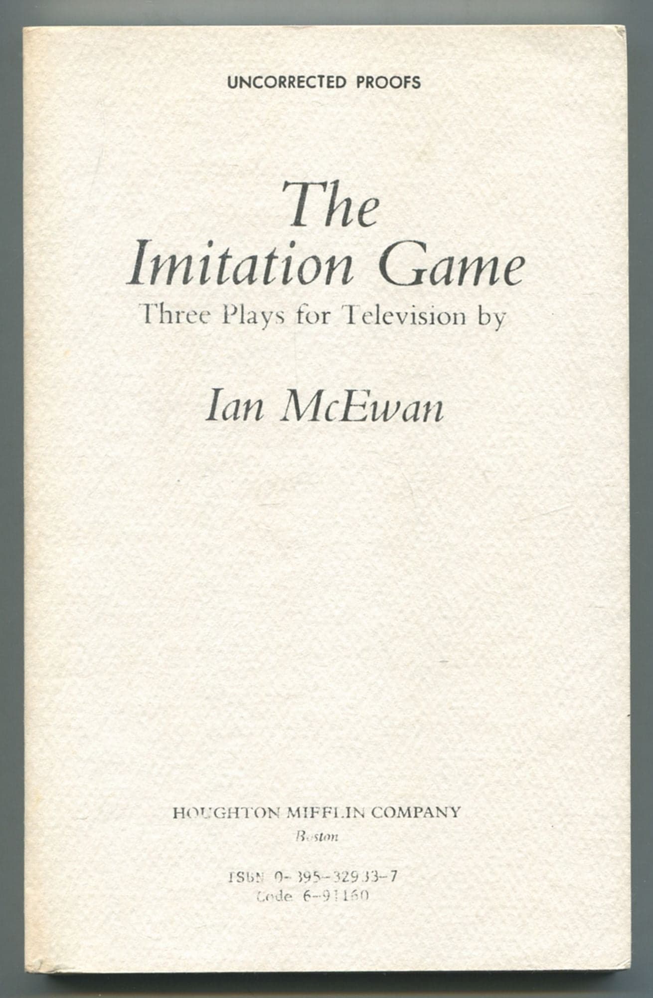 The Imitation Game: Three Plays for Television