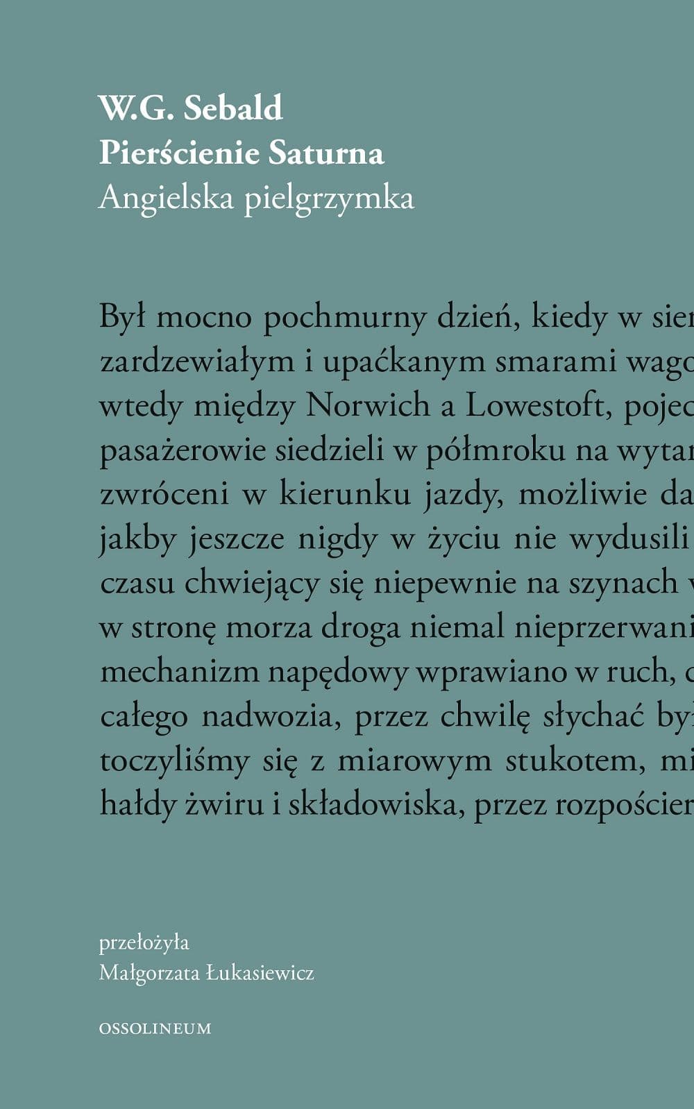 Pierścienie Saturna. Angielska pielgrzymka