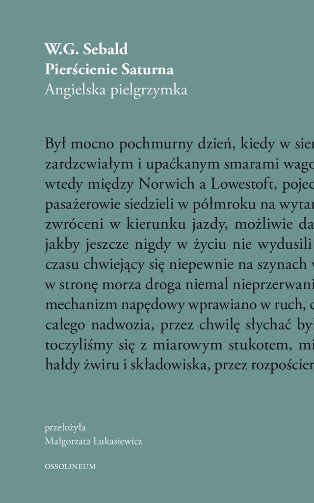 Pierścienie Saturna. Angielska pielgrzymka