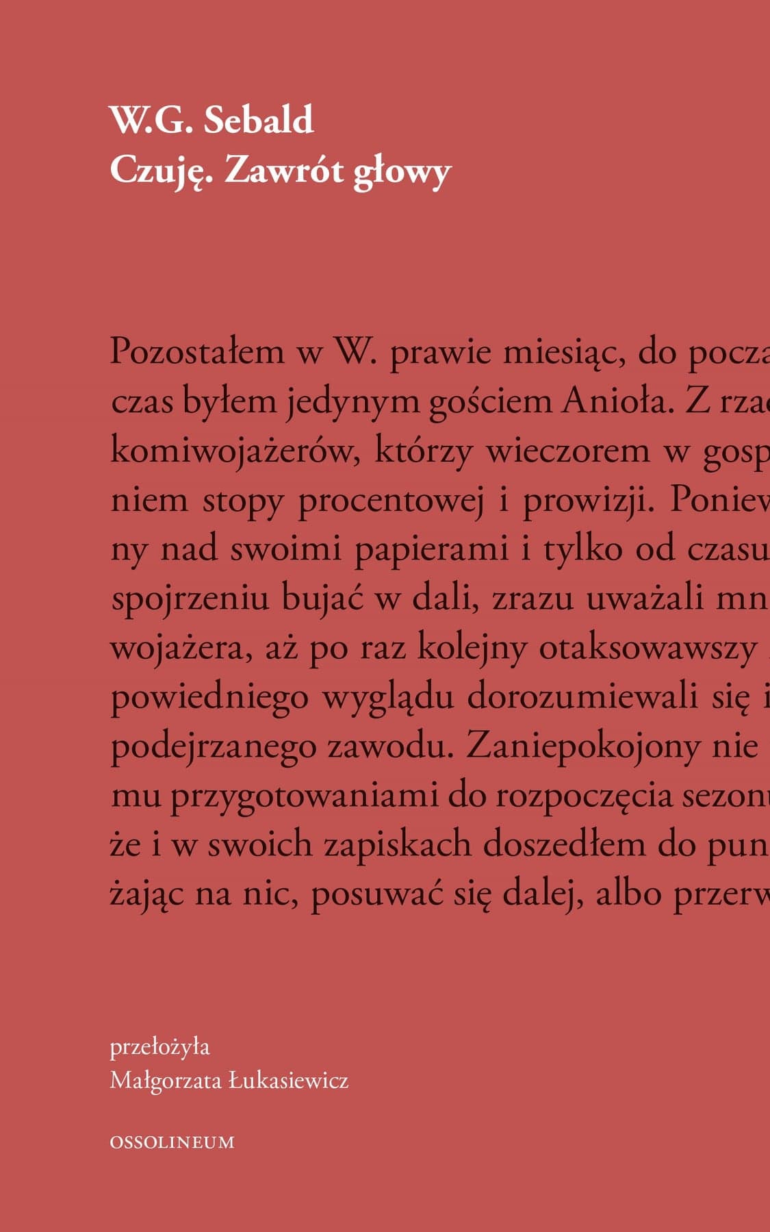 Czuję. Zawrót głowy