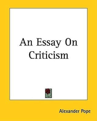 An Essay On Criticism