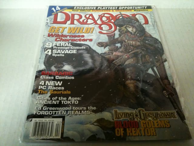 Dragon Magazine #292 Wild PCs
