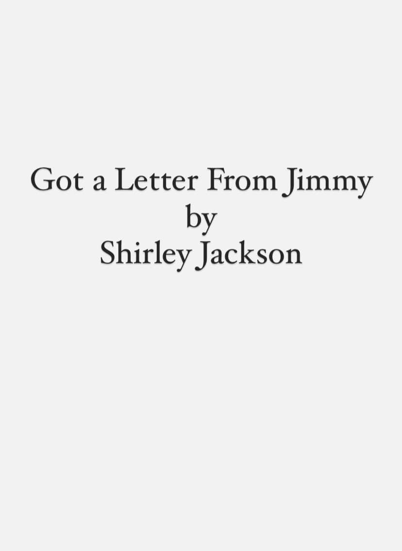 Got a Letter from Jimmy